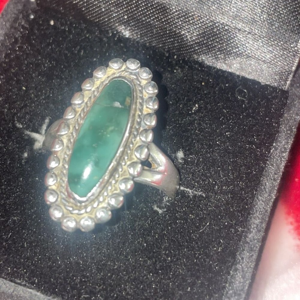 VTG Womens Bell Trading Post Oval Sterling Silver Ring Size 8.5